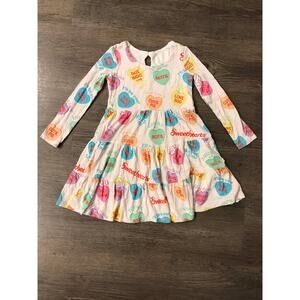 Bums & Roses Sweethearts Conversation Hearts Bamboo Dress Size 3T